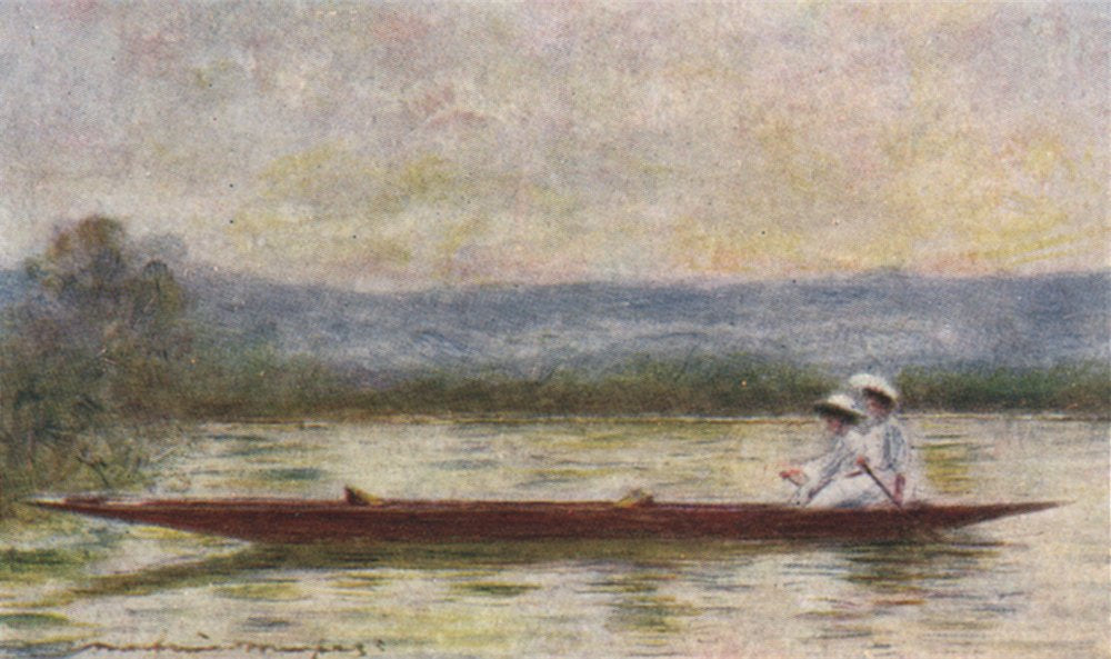 'Evening' by Mortimer Menpes. The Thames. SMALL 1906 old antique print picture